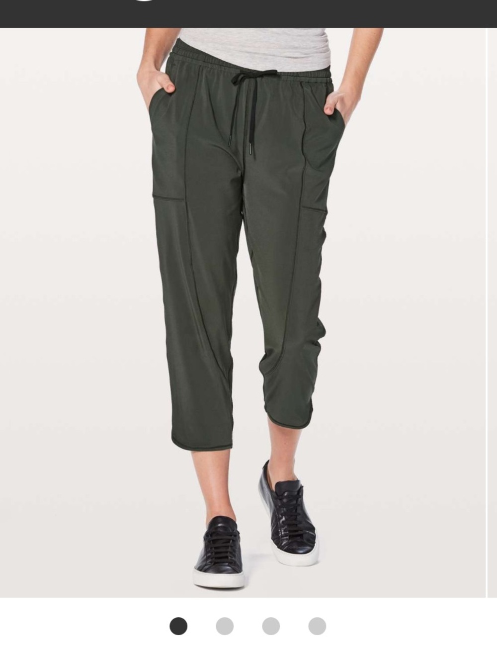 lululemon sz 8 Final Play pants Evergreen crops loungewear athleisure travel